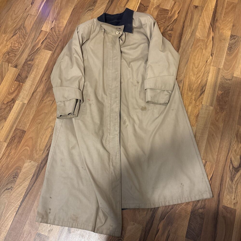 Vintage London Fog 80’s Made In USA Trench Coat Size 16 Regular Beige